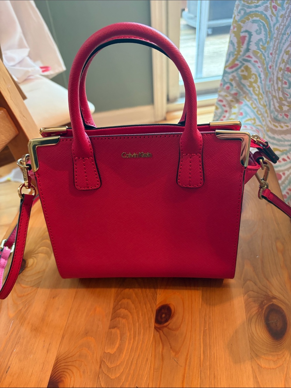 Calvin Klein Pink Mini Satchel Crossbody Bag